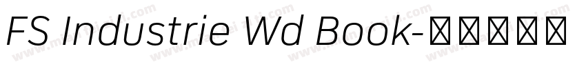 FS Industrie Wd Book字体转换